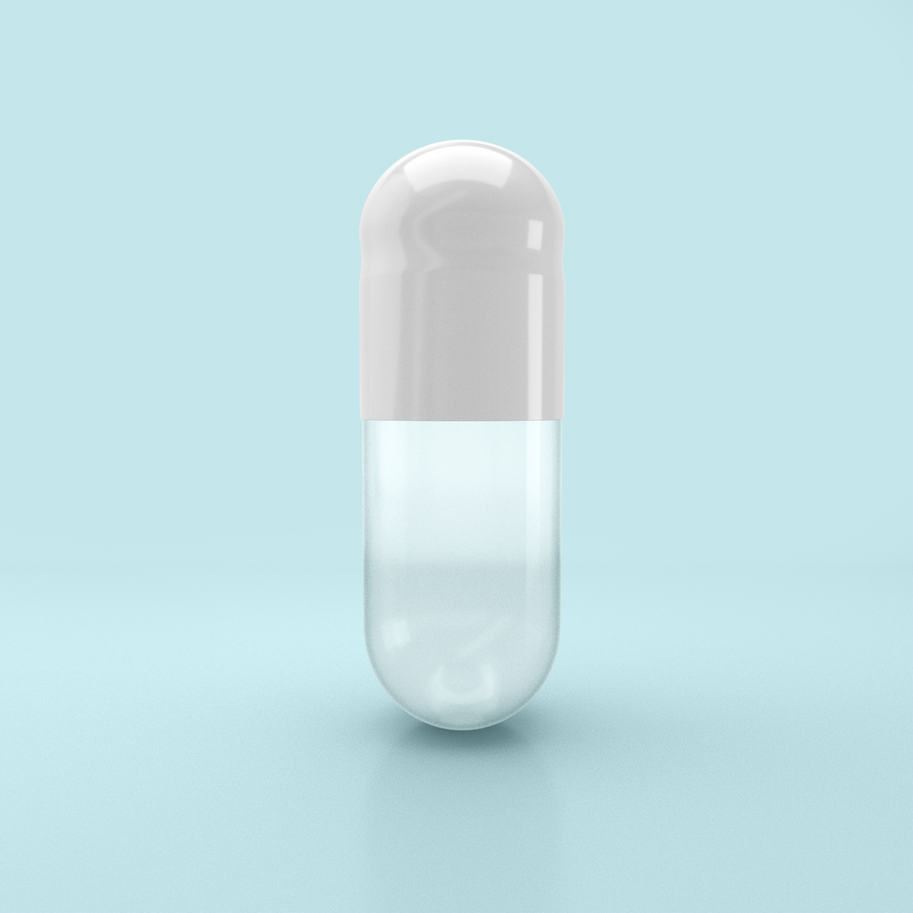 Colored Gelatin Capsules Size 0 White/Clear (Box of 100,000) - White/Clear