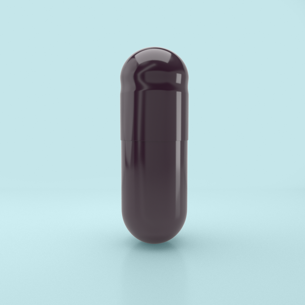 Berry Flavored Gelatin Capsules Size 00 Dark Purple (Box of 75,000)