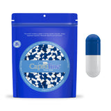 Colored Size 1 Empty Gelatin Capsules by Capsuline - Blue/White 10000 Count - 10000