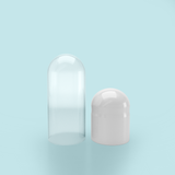 Colored Gelatin Capsules Size 0 White/Clear (Box of 100,000) - White/Clear