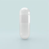 Titanium Dioxide (TiO2) Free - Colored Gelatin Capsules Size 00 White/White (Box of 75,000) - White