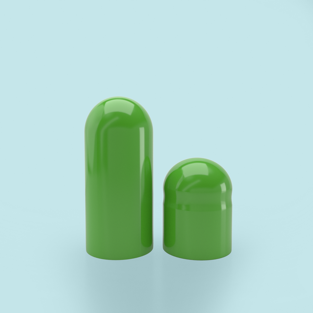 Lime Flavored Gelatin Capsules Size 0 Light Green/Light Green - 100 Count - 100