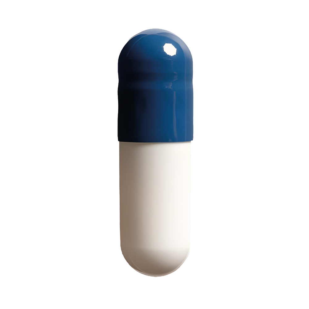 Colored Size 0 Empty Vegetarian Capsules by Capsuline - Blue/White (Box of 100,000) - Blue/White