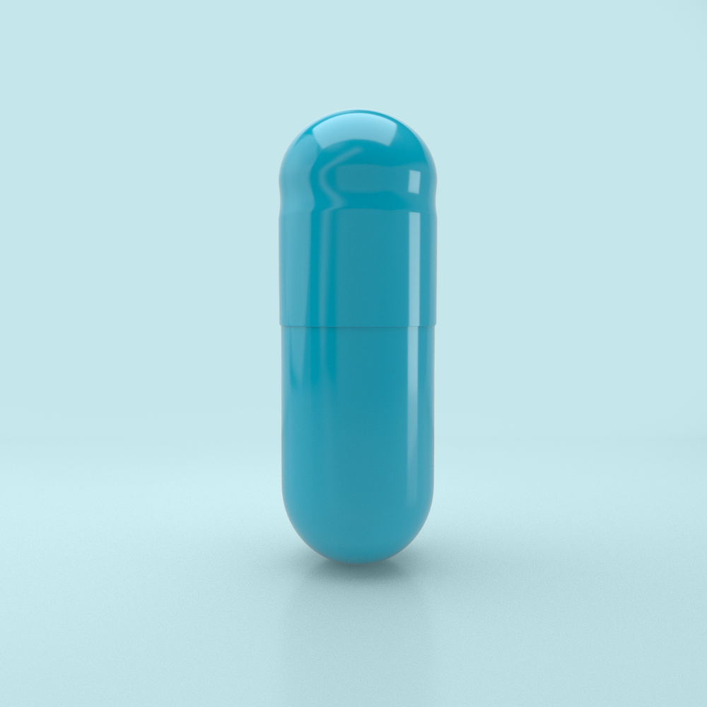 Colored Gelatin Capsules Size 1 Blue/Blue (Box of 125,000) - Light Blue