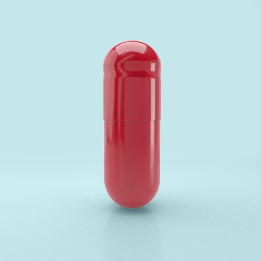 Colored Gelatin Capsules Size 00 Red/Red (Box of 75,000) - Red