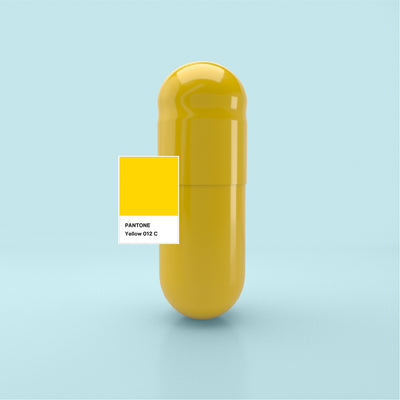 Colored Gelatin Capsules Size 00 Yellow/Yellow (Box of 75,000) - Yellow