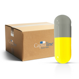 Colored Gelatin Capsules Size 2 Gray/Yellow (Box of 175,000) - Gray/Yellow