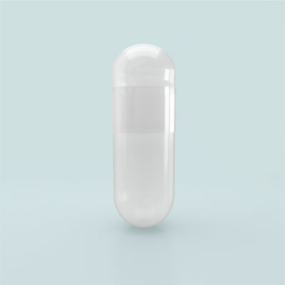 Titanium Dioxide (TiO2) Free - Calcium Carbonate Colored Vegetarian Capsules Size 0 - White/White - (Box of 100,000) - White