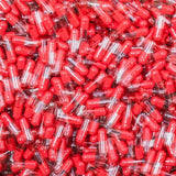 Colored Size 3 Empty Gelatin Capsules by Capsuline - Red/Clear - 5000 Count - 5000