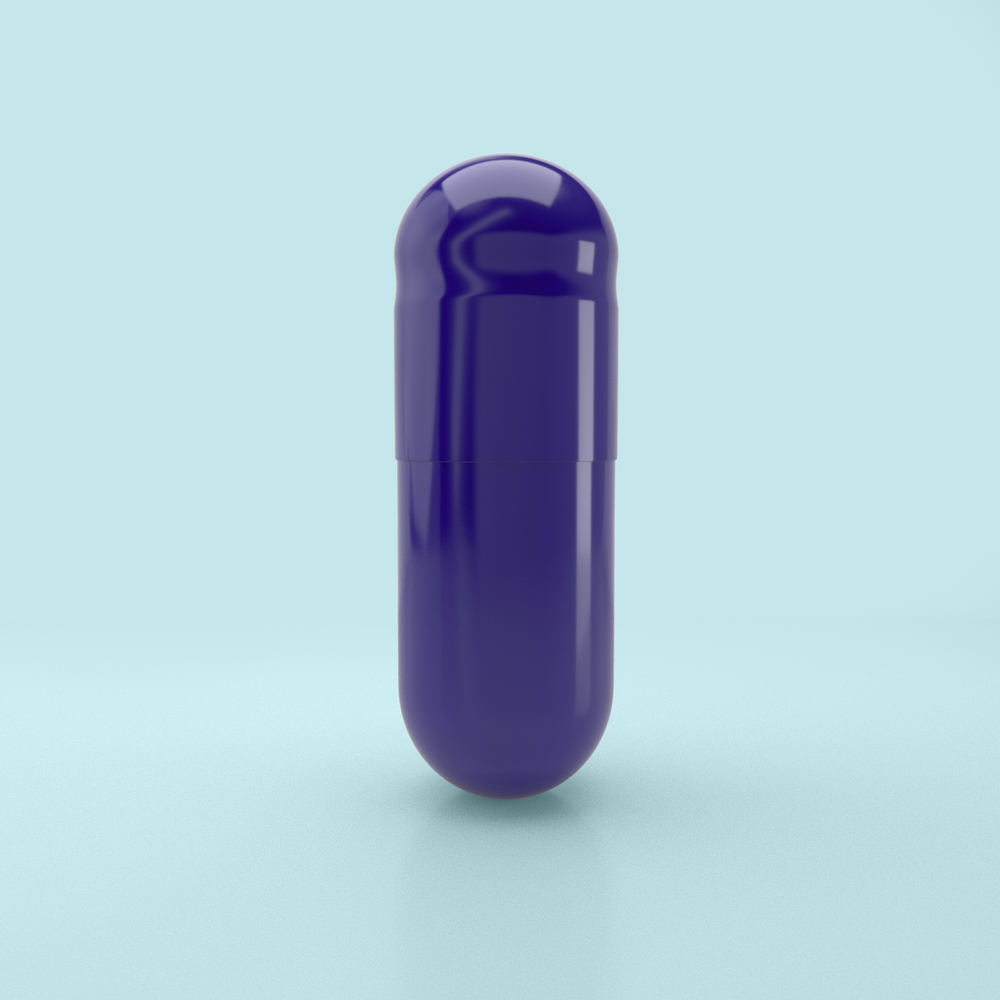 Grape Flavored Gelatin Capsules Size 0 Purple/Purple (Box of 100,000) - Grape