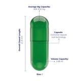 Custom Empty Vegetarian Capsule THC Printed Logo Size 00 - (Box of 75,000)