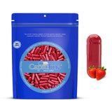 Strawberry Flavored Gelatin Capsules Size 0 Red/Red - 1000 Count - 1000