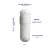 Colored Size 2 Empty Vegetarian Capsules by Capsuline - White/White (Box of 175,000) - White