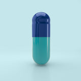Colored Gelatin Capsules Size 00 Blue/Green (Box of 75,000) - Blue/Green