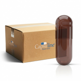 Capsuline Brown Carrot Natural Colorant Empty Vegetarian Capsules Size 1 – Brown/Brown – TiO2 - Free (Box of 125,000)