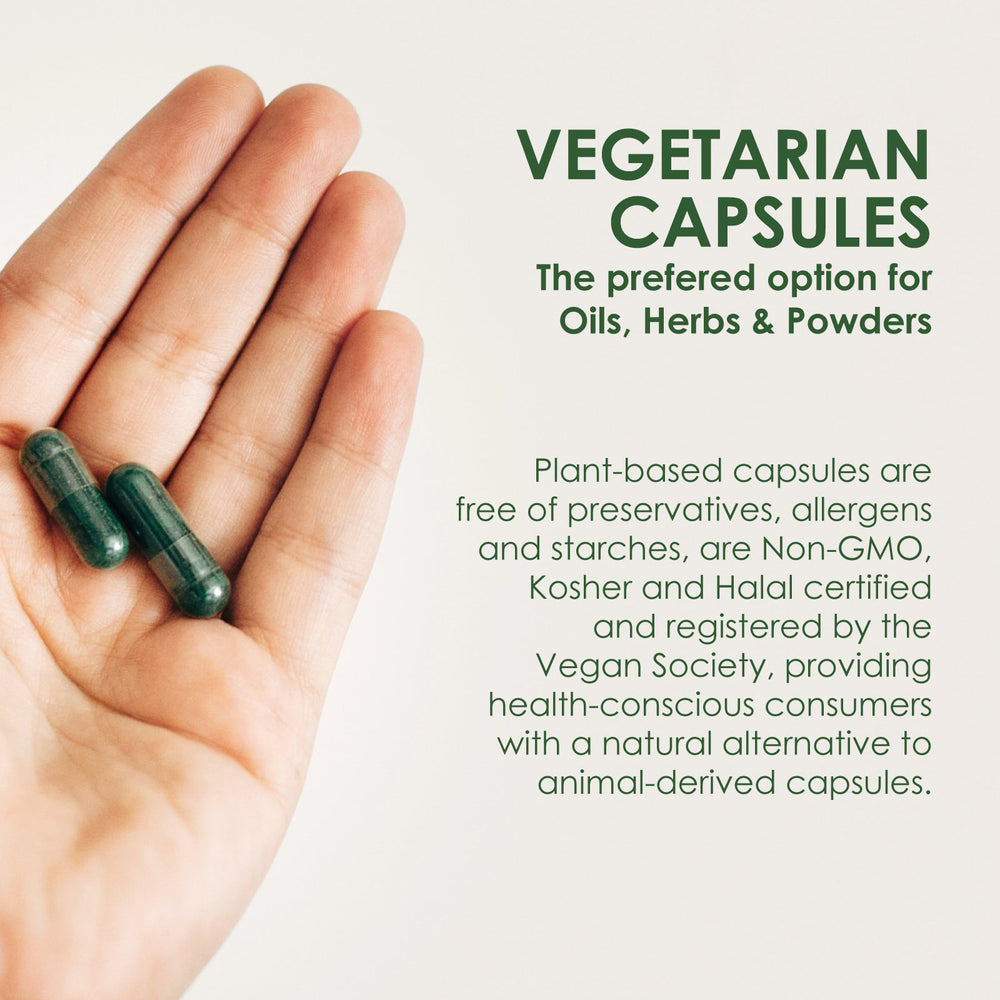 Capsuline Empty Vegetarian Capsule THC Printed Logo Size 00 - Green/Green - 5000 Count - 5000