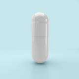 Colored Size 1 Empty Vegetarian Capsules by Capsuline - White/White (Box of 125,000) - White