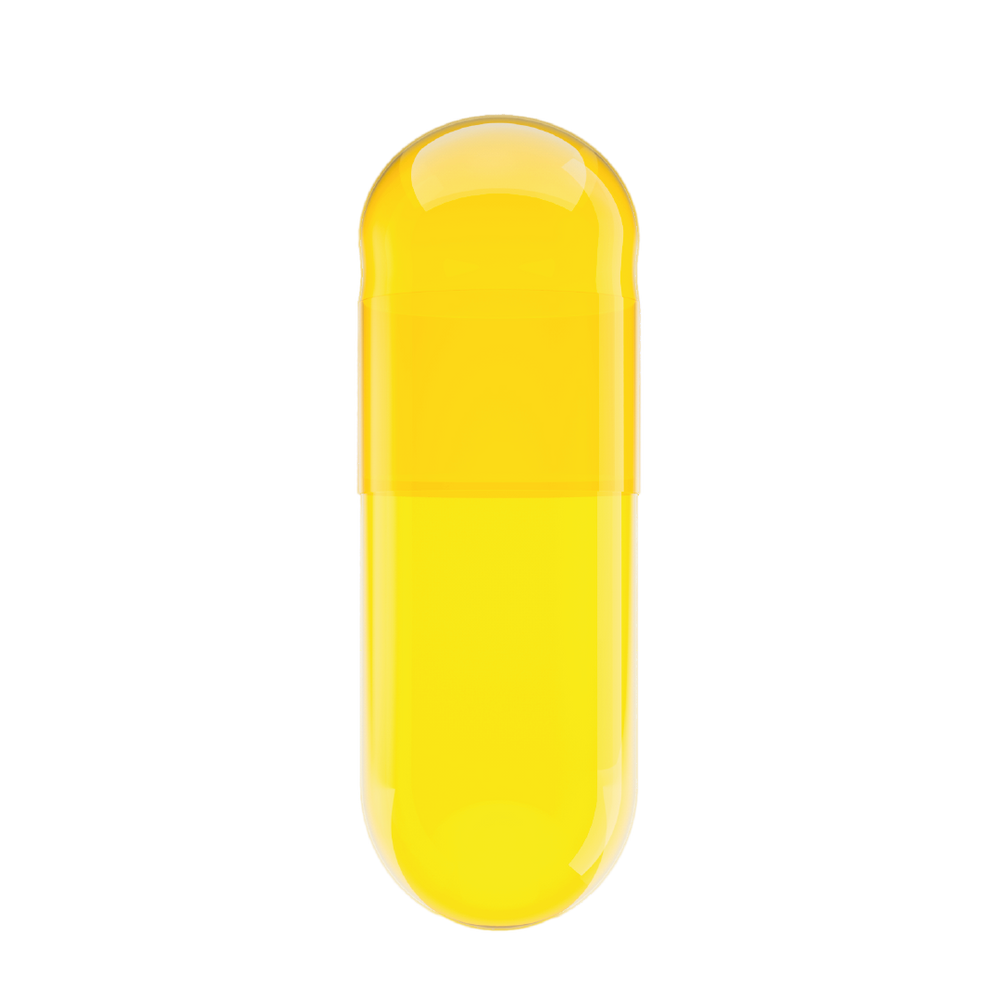 Capsuline Safflower Natural Colorant Empty Vegetarian Capsules Size 0 - Yellow/Yellow - TiO2-Free (Box of 100,000)