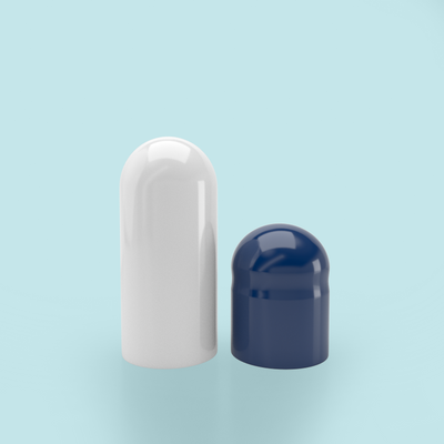 Colored Size 0 Empty Vegetarian Capsules by Capsuline - Blue/White (Box of 100,000) - Blue/White