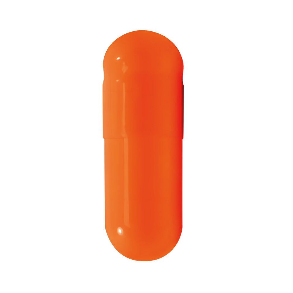 Colored Size 0 Empty Vegetarian Capsules by Capsuline - Orange/Orange (Box of 100,000) - Orange