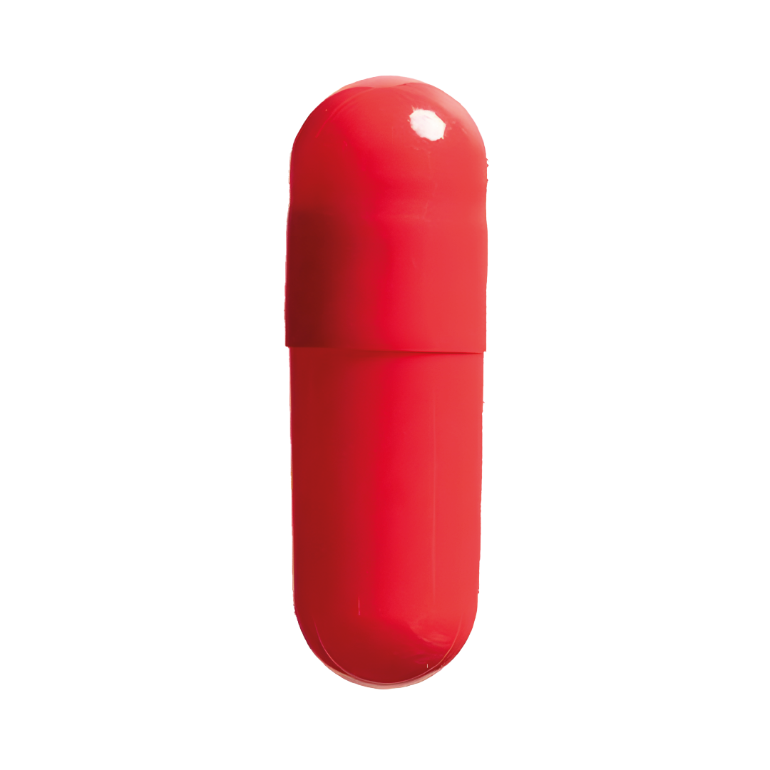 Colored Size 00 Empty Vegetarian Capsules by Capsuline - Red/Red (Box of 75,000) - Red