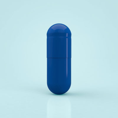 Colored Gelatin Capsules Size 00 Blue/White (Box of 75,000) - Blue/White