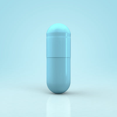 Colored Size 0 Empty Vegetarian Capsules by Capsuline - Aqua Blue - Box of 100,000 - Aqua Blue