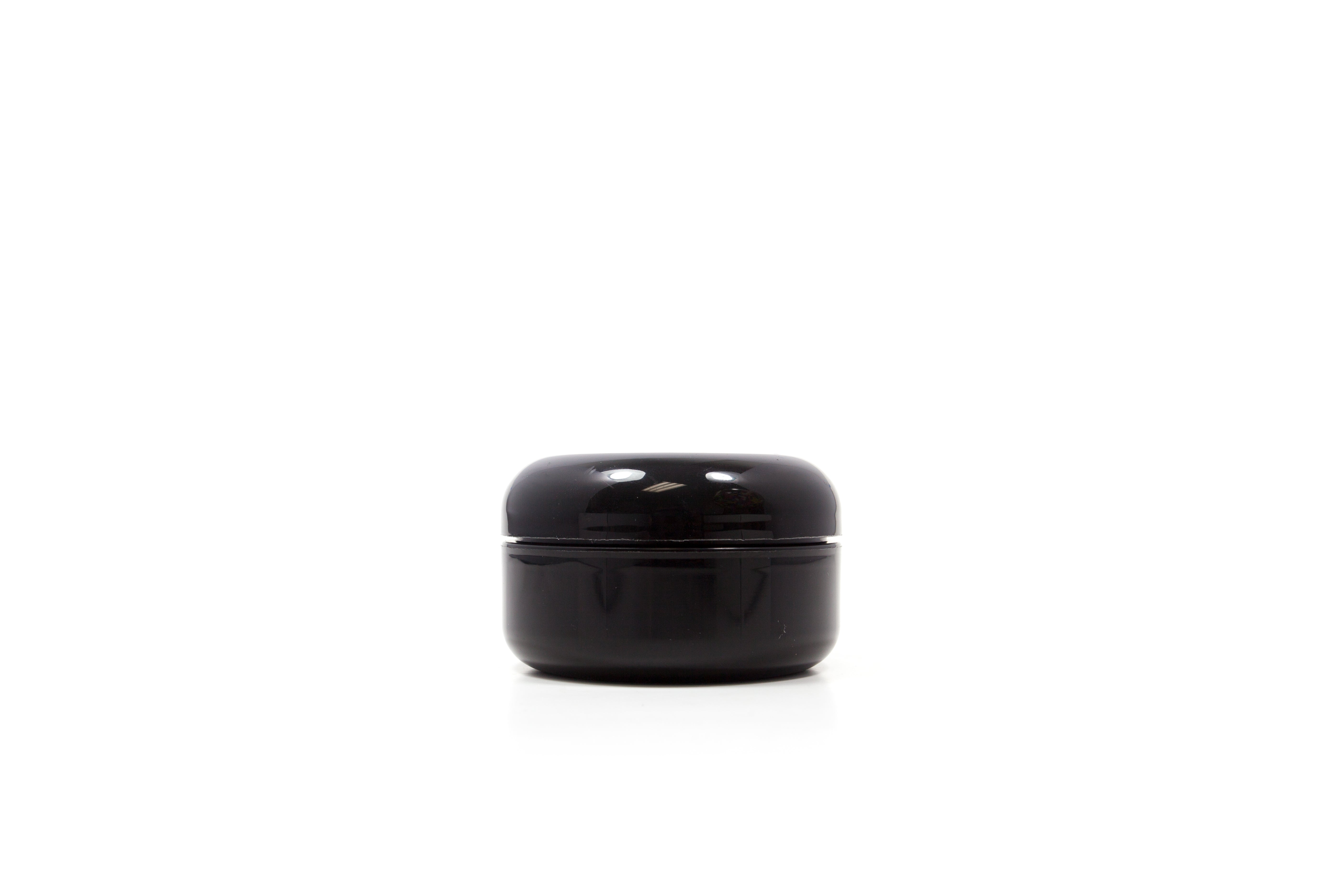 Capsuline 2oz Double Wall Low Profile Black Jar with Lid