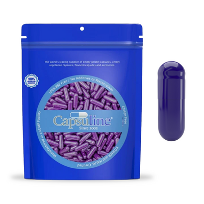 Grape Flavored Gelatin Capsules Size 0 Purple/Purple - 100 Count - 100