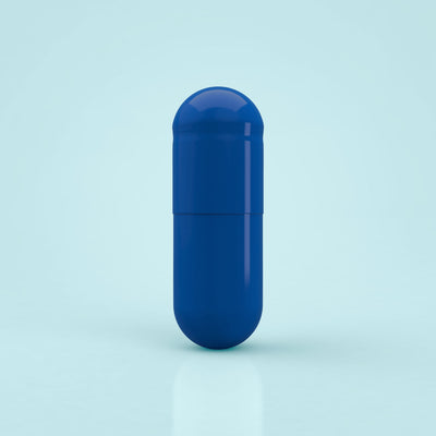 Colored Gelatin Capsules Size 0 Blue/Blue (Box of 100,000) - Blue
