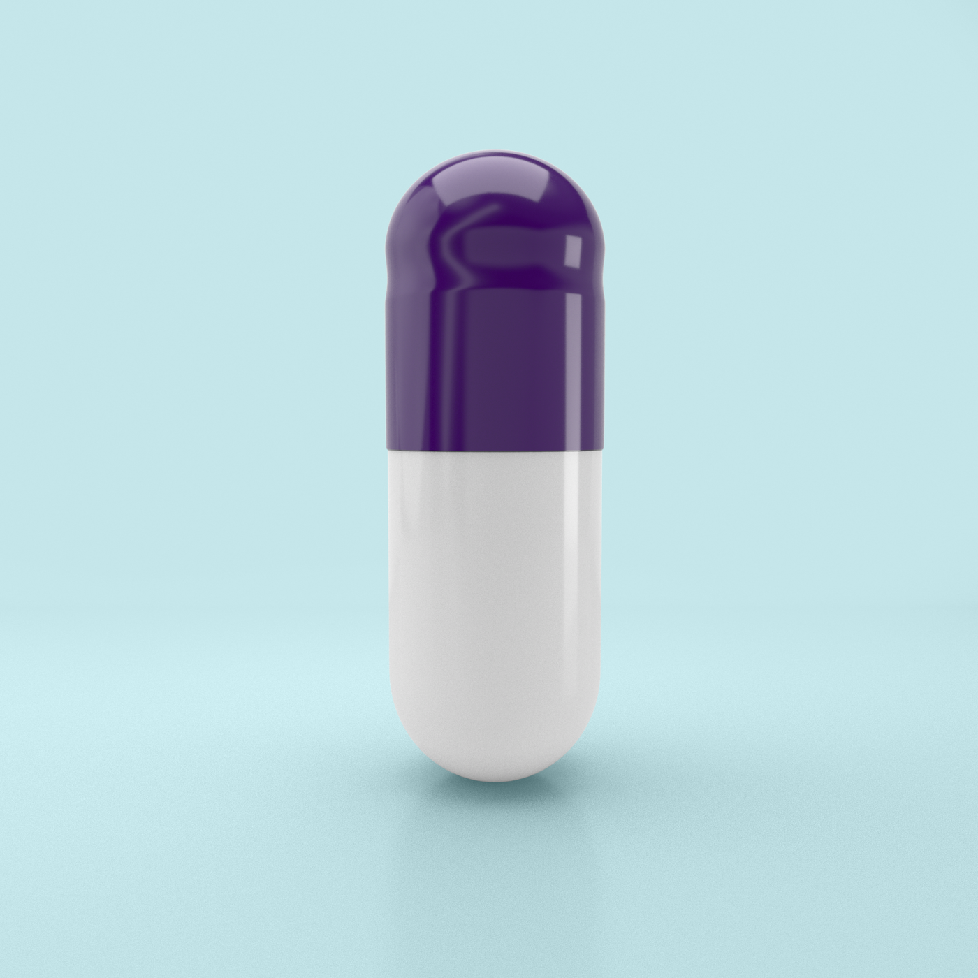 Colored Gelatin Capsules Size 0 Purple/White (Box of 100,000) - Purple/White