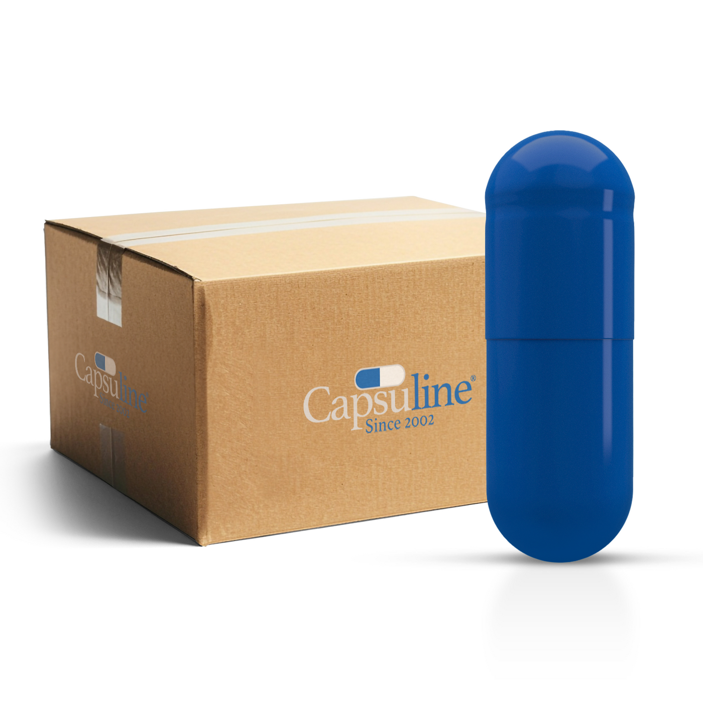 Colored Gelatin Capsules Size 00 Blue/Blue (Box of 75,000) - Blue