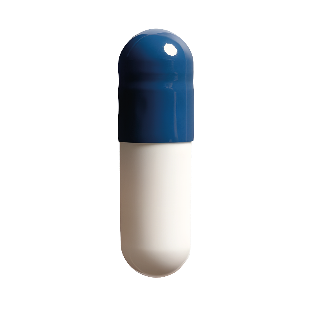 Colored Size 0 Empty Vegetarian Capsules by Capsuline - Blue/White (Box of 100,000) - Blue/White