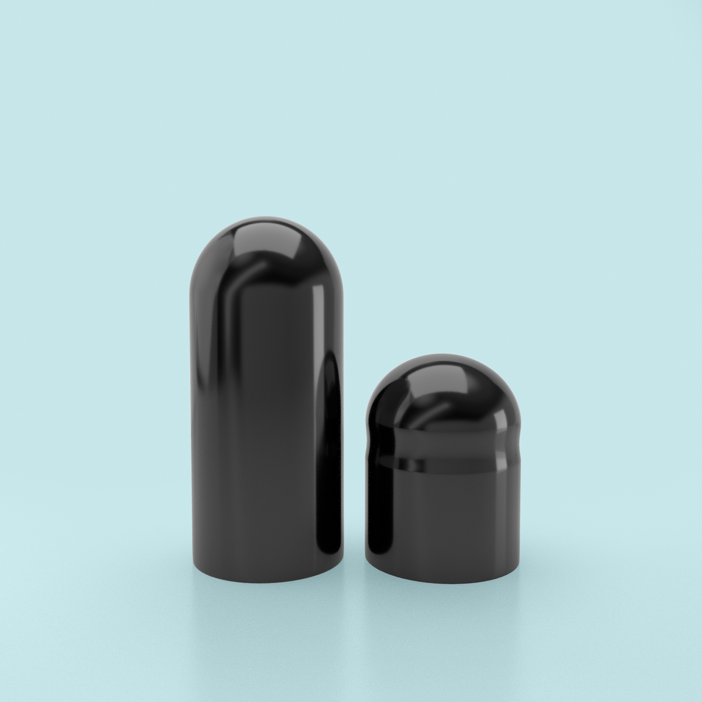 Colored Gelatin Capsules Size 0 Black/Black (Box of 100,000) - Black