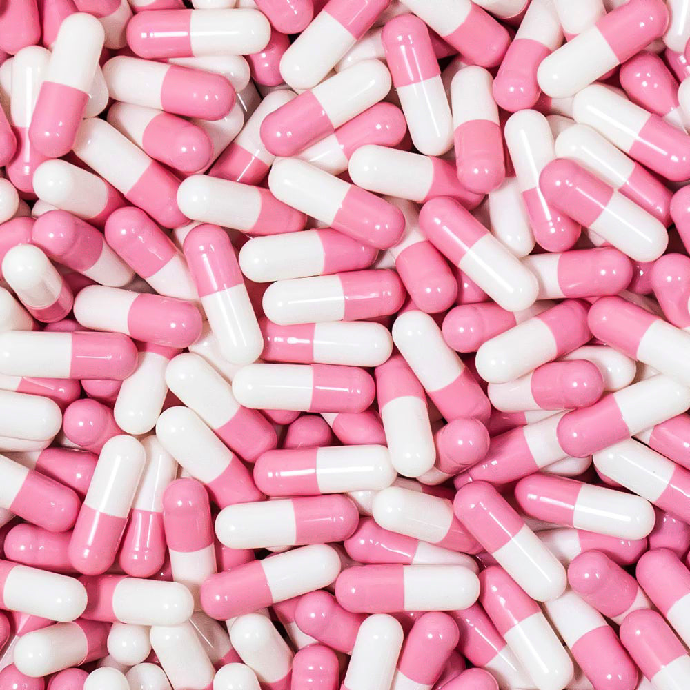 Colored Size 00 Empty Vegetarian Capsules by Capsuline - White/White (Box of 75,000) - White