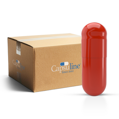 Colored Gelatin Capsules Size 3 Orange/Orange (Box of 200,000) - Orange