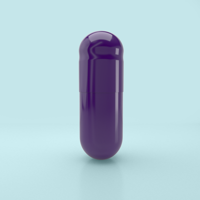 Colored Gelatin Capsules Size 0 Purple/Purple (Box of 100,000) - Purple