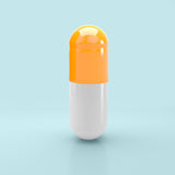 Colored Size 0 Empty Vegetarian Capsules by Capsuline - Orange/White (Box of 100,000) - Orange/White