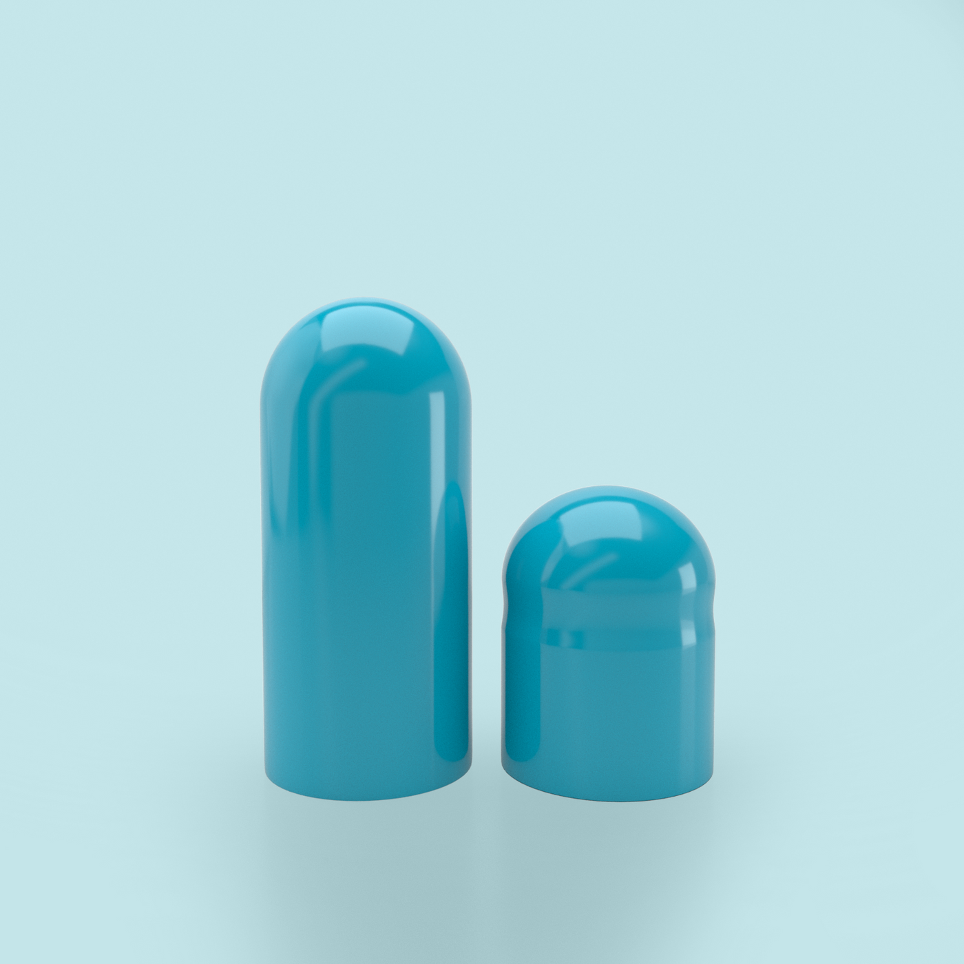 Colored Gelatin Capsules Size 1 Blue/Blue (Box of 125,000) - Light Blue
