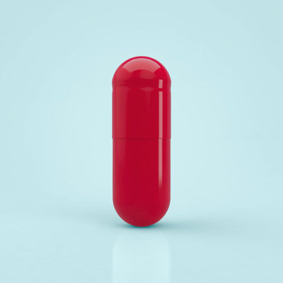 Colored Gelatin Capsules Size 0 Scarlet/Scarlet (Box of 100,000) - Scarlet