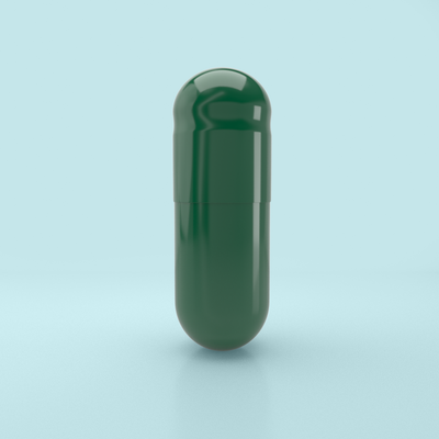 Colored Gelatin Capsules Size 1 Green/Green (Box of 125,000) - Green