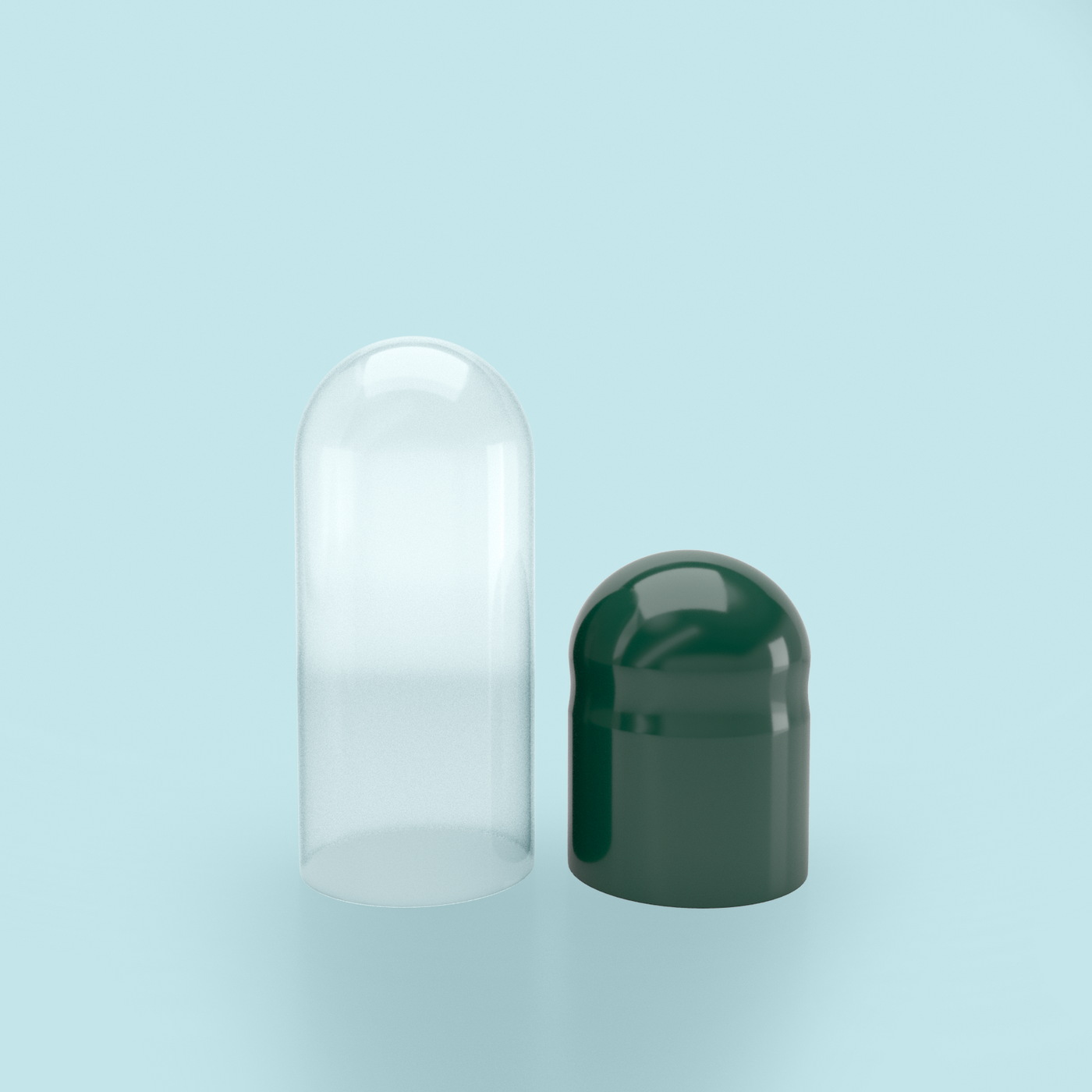 Colored Gelatin Capsules Size 0 Green/Clear (Box of 100,000) - Green/Clear