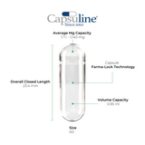 Colored Size 00 Empty Vegetarian Capsules by Capsuline - Aqua Blue 1000 Count - 1000