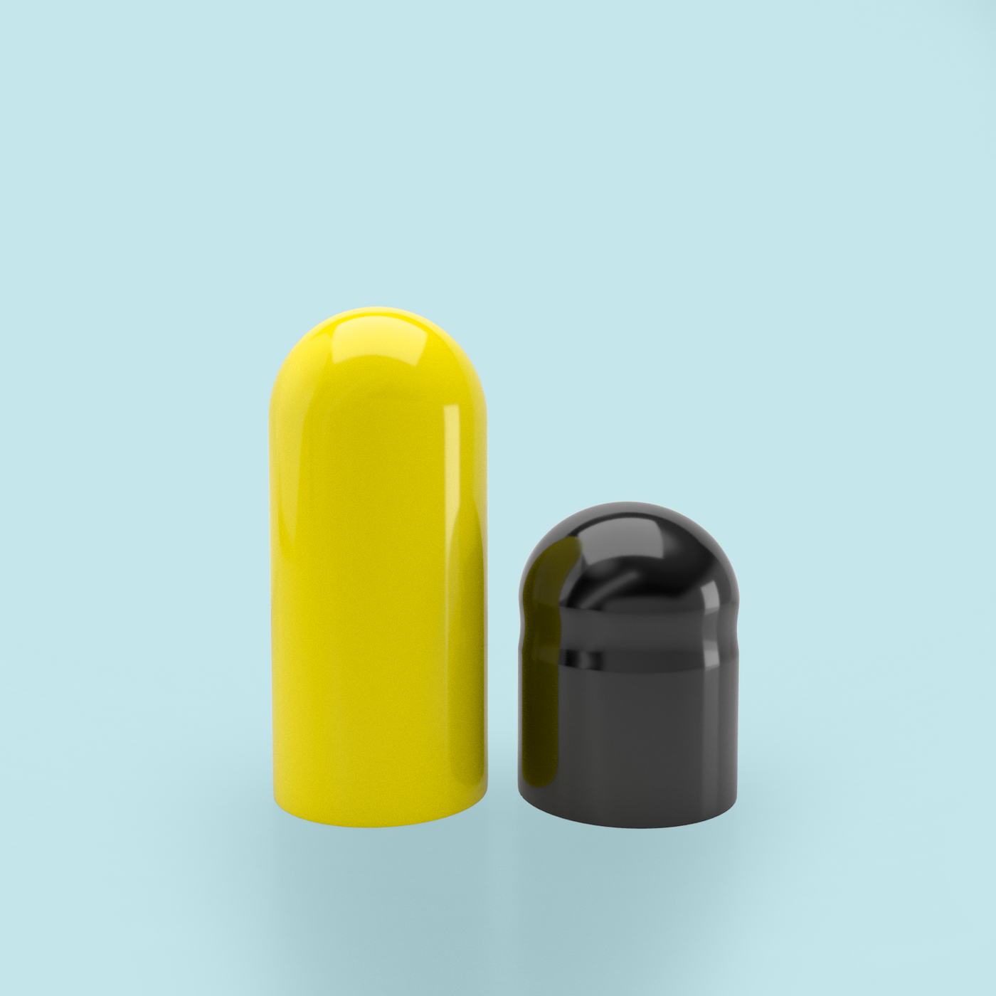 Colored Gelatin Capsules Size 0 Black/Yellow (Box of 100,000) - Black/Yellow