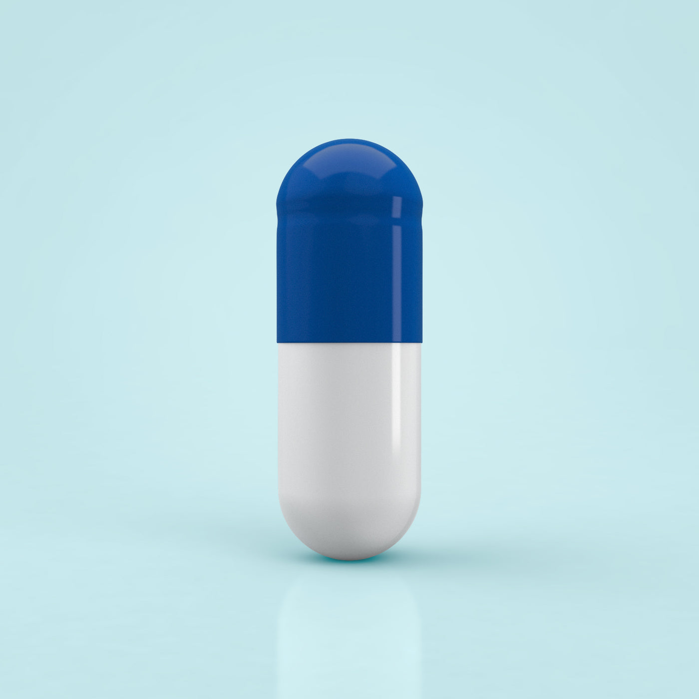 Colored Gelatin Capsules Size 0 Blue/White (Box of 100,000) - Blue/White