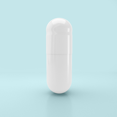 Colored Size 0 Empty Vegetarian Capsules by Capsuline - White/White (Box of 100,000) - White
