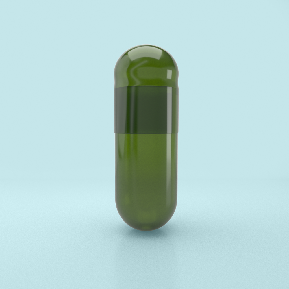 Capsuline Chlorophyll Empty Vegetarian Capsules Size 0  - Green/Green - TiO2-Free (Box of 100,000)