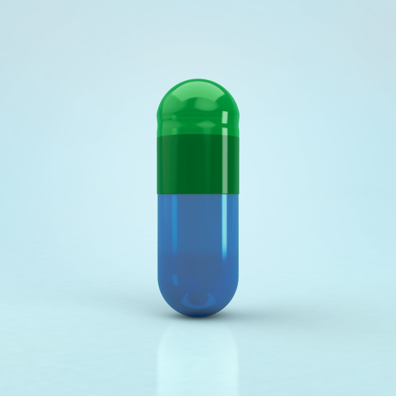 Colored Gelatin Capsules Size 3 Green/Blue (Box of 200,000) - Green/Blue