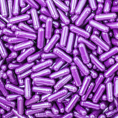 Colored Gelatin Capsules Size 4 Purple/Purple (Box of 250,000) - Purple