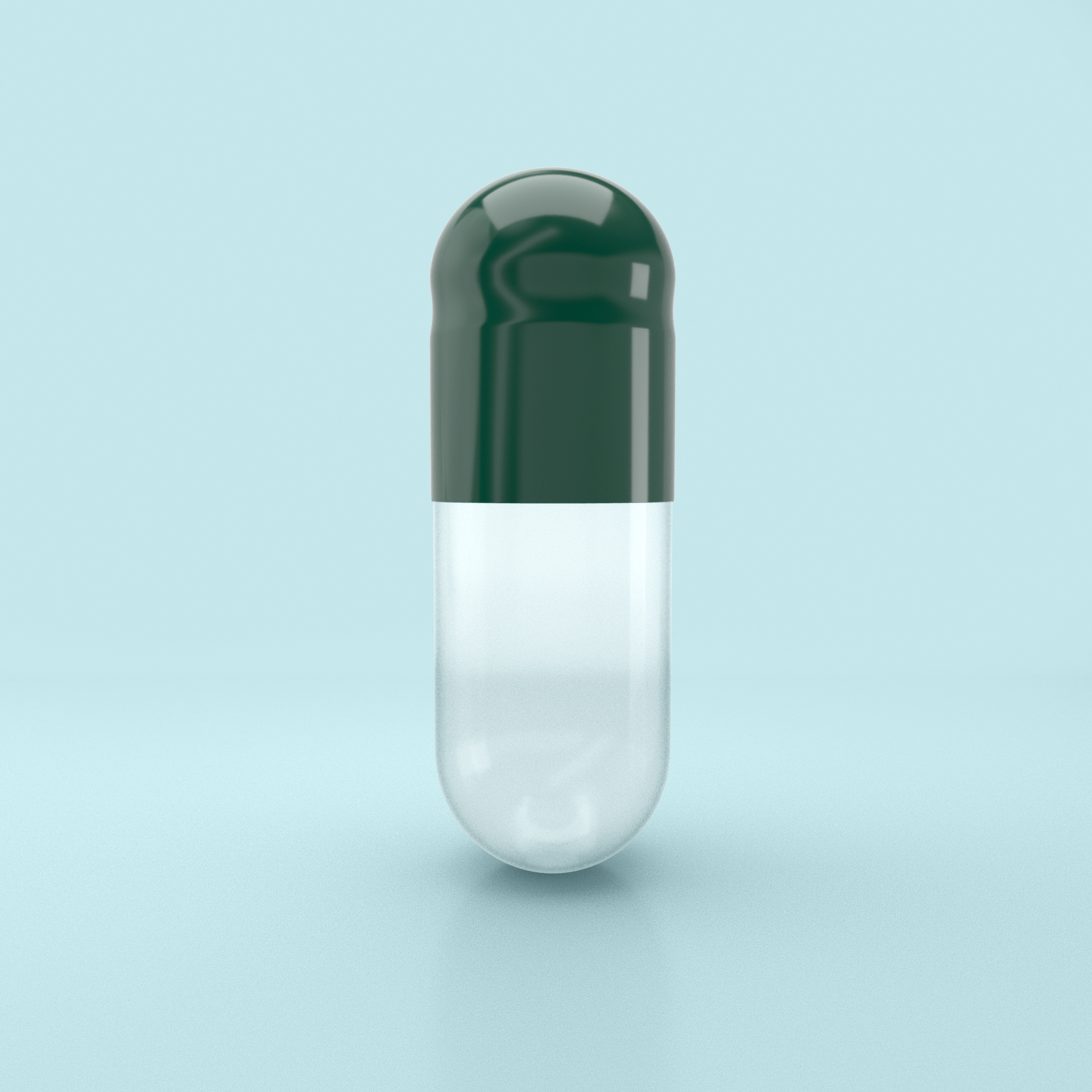 Colored Gelatin Capsules Size 0 Green/Clear (Box of 100,000) - Green/Clear